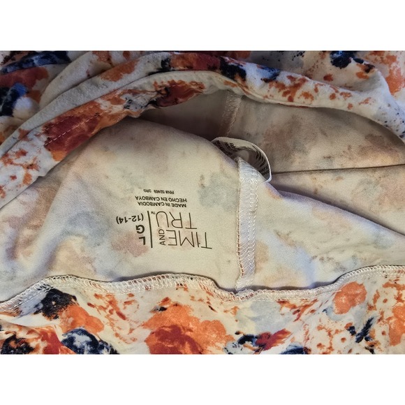 Time and Tru Women's Pink White Tie Dye Leggings‎ Athletic Pants Size Large - Picture 3 of 5